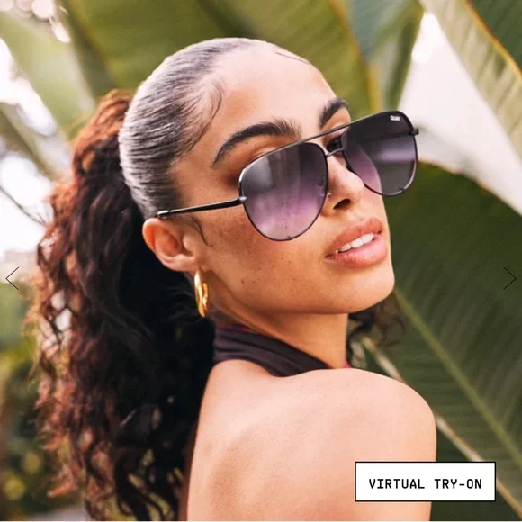 Quay Australia High Key Sunglasses - Black and Purple - Picture 2 of 7